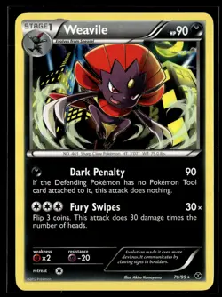 Weavile 70/99 Next Destinies Rare Pokemon - Image 1