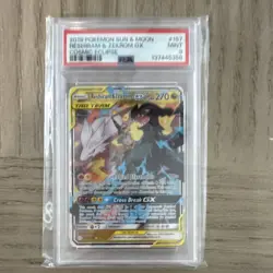 Pokemon Reshiram & Zekrom GX Ultra Rare Holo 157/236 Cosmic Eclipse 2019 270 HP - Image 1
