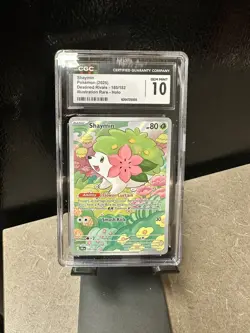 CGC GEM MINT 10💎 Pokemon Shaymin 185/182 Destined Rivals Holo - Image 1
