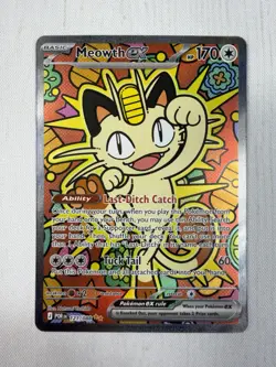 Meowth ex 121/088 SIR ME03: Perfect Order Pokemon Special Illustration Rare Mint - Image 1