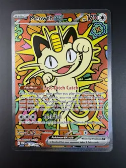 Meowth ex 121/088 SIR ME03: Perfect Order Pokemon Special Illustration Rare Mint - Image 3