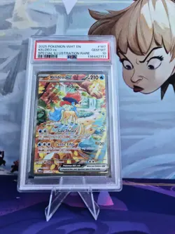 2025 POKEMON WHT EN-WHITE FLARE SPECIAL ILLUSTRATION RARE #167 KELDEO EX PSA 10 - Image 1