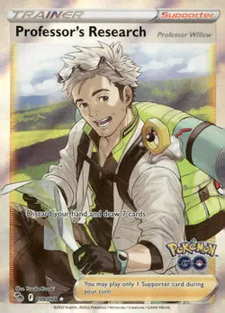 Professor's Research 078/078 Ultra Rare Pokemon GO Pokemon Lightly Played - Image 1