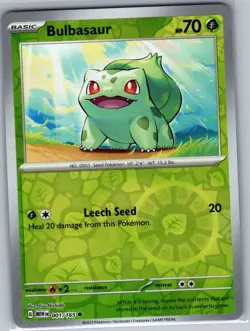 Bulbasaur - 001/165 Reverse Holo SV: Scarlet & Violet 151 - Pokemon Card - NM - Image 1