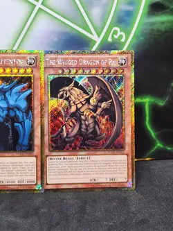 Yugioh God Card Set PGLD Gold Secret Rare NM Slifer Obelisk Ra - Image 4