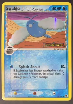 Swablu 65/101 REVERSE HOLO Pokemon Card EX Dragon Frontiers Stamped Mint - Image 1