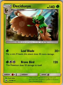 Decidueye - 11/149 (Water Web Holo) Holo Rare Miscellaneous Cards & Product - Image 1