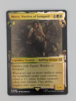 MTG - Merry, Warden of Isengard - LTR - R - Showcase Scrolls Foil - 468 - Image 1