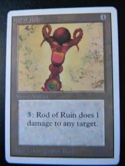 ROD OF RUIN : UNLIMITED : MTG : 1993 : NEAR MINT : SEE PHOTO'S - Image 1