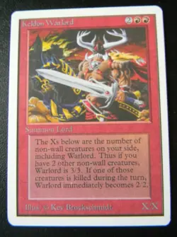 KELDON WARLORD : UNLIMITED : MTG : 1993 : VERY FINE : SEE PHOTO'S - Image 1