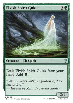 NM MTG WHITE BORDER ELVISH SPIRIT GUIDE MYSTERY BOOSTER 2 - Image 1