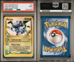 2003 POKEMON EX RUBY & SAPPHIRE #24 WEEZING-REV.FOIL PSA 9 MINT LOW POP - Image 3