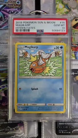 2019 Pokemon Sun & Moon Magikarp Hidden Fates PSA 10 - Image 1