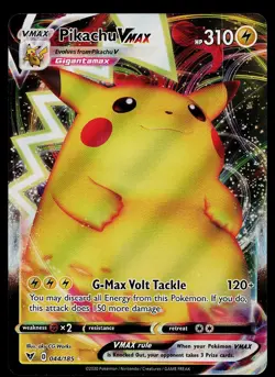 Pokemon Card - Pikachu VMAX Vivid Voltage 044/185 Full Art Ultra Rare - Image 1