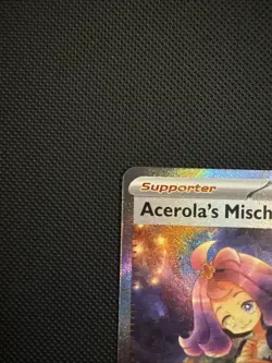 Pokemon TCG Acerola's Mischief Trainer Supporter Card Mega Evolutions SIR - Image 5