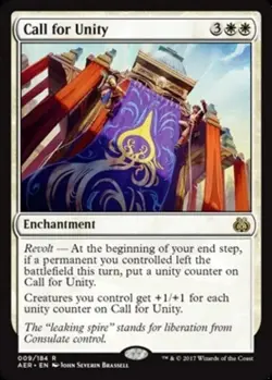 1x Call for Unity - Foil EX, English, Aether Revolt, Magic - Image 1