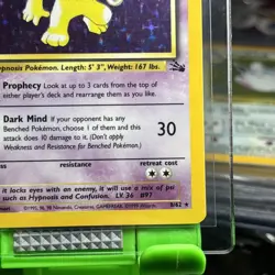 Hypno 8/62 Holo Fossil Set Pokemon Card NM/LP - Image 5