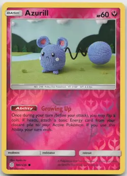 Azurill 146/236 Asako Ito Art Common Cosmic Eclipse Pokemon TCG Reverse Holo NM - Image 1
