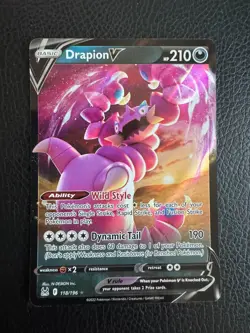 Drapion V Pokemon Holo Ultra Rare SWSH11: Lost Origin 118/196 - Image 1