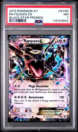 2015 POKEMON BLACK STAR PROMO RAYQUAZA #XY69 PSA 7 NM #116104553 - Image 1