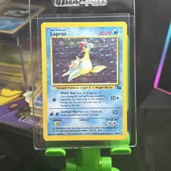 Pokemon TCG Lapras Fossil Holo Unlimited Rare Card 10/62 LP Condition - Image 2