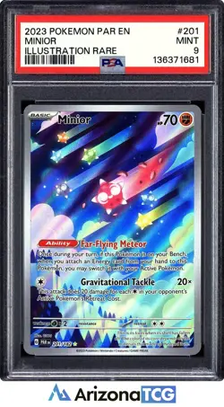Pokemon 2023 Minior 201/182 Illustration Rare Paradox Rift PSA 9 - Image 1