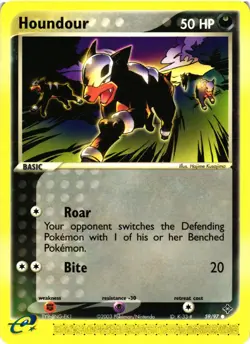 Pokemon TCG Houndour 59/97 Common DMG - Image 1