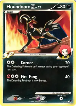 Pokemon TCG Houndoom E4 65/111 Common Rising Rivals LP/MP - Image 1