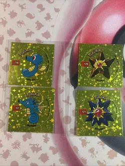 2001 Taps Gold Holo Starmie Staryu Horsea Seadra Pog Stickers Pokemon Non-TCG - Image 1