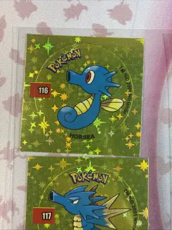 2001 Taps Gold Holo Starmie Staryu Horsea Seadra Pog Stickers Pokemon Non-TCG - Image 2