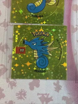 2001 Taps Gold Holo Starmie Staryu Horsea Seadra Pog Stickers Pokemon Non-TCG - Image 3