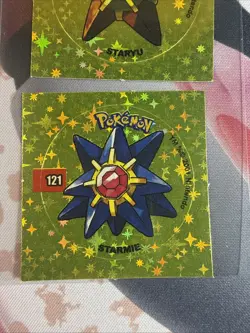 2001 Taps Gold Holo Starmie Staryu Horsea Seadra Pog Stickers Pokemon Non-TCG - Image 4