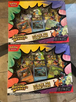 Pokemon Ascended Heroes Box LOT- 2 Deluxe Pin Collections - Image 1