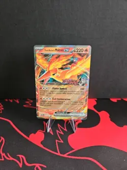 Team Rocket's Moltres ex 031/182 STAMPED Pokemon Destined Rivals Double Rare Min - Image 1