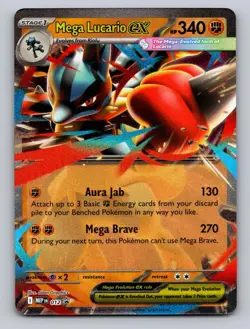 Mega Lucario ex - 012 Black Star Promo ME: Mega Evolution Pokemon Holo Near Mint - Image 1