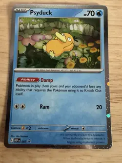 Pokemon TCG Psyduck Holo Promo Me: Mega Evolution Basic 70 HP 007 Jiro - Image 3