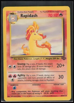 Rapidash 44/64 Uncommon Jungle Pokemon Lightly Played - Image 1