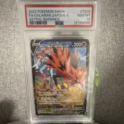 The Pokemon Company Galarian Zapdos V PSA 10 Astral Radiance Holo TG19 - Image 1
