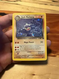 Pokemon Dark Machamp Team Rocket Holo Rare Unlimited 70 HP Card 10/82 English - Image 1