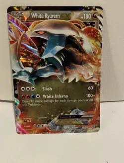 Pokemon White Kyurem EX Ultra Rare Holo 96/135 Plasma Storm 180 HP Card - Image 1