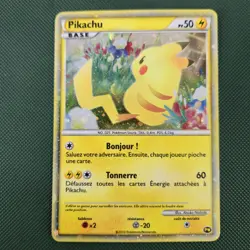 HOLO BLEED Pikachu Promo PW7 World Collection French 2010 Nintendo Pokemon Card - Image 1