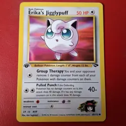 Erika's Jigglypuff 69/132 Gym Challenge Regular First Edition Wotc Pokemon Card - Image 1