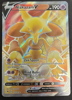 Alakazam V 172/185 - Vivid Voltage - Full Art Holo Pokemon Card - Image 1