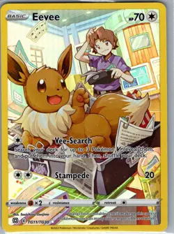 Eevee TG11/TG30 SWSH09: Brilliant Stars Trainer Gallery - Pokemon Card - NM - Image 1