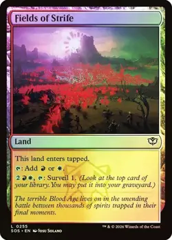 NM Foil Fields of Strife, MTG, Secrets of Strixhaven, Magic the Gathering, 255 - Image 1