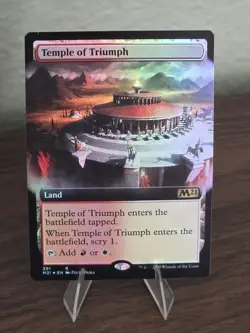 MTG Temple of Triumph (Extended Art) Core Set 2021 Foil - Image 1