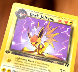 Dark Jolteon 38/82 Team Rocket 1st Edition Pokemon Card WOTC Vintage - Image 1
