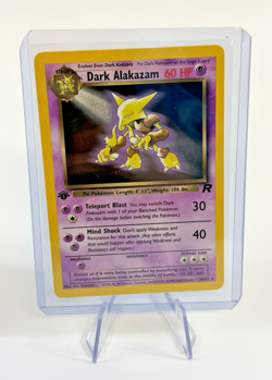 1999-2000 Pokemon Dark Alakazam 18/82 LP Non-Holo 1st Edition - Image 1