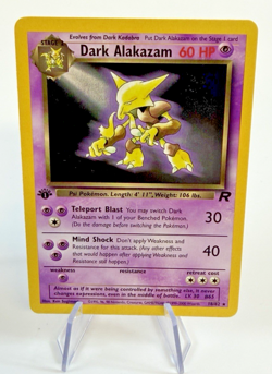 1999-2000 Pokemon Dark Alakazam 18/82 LP Non-Holo 1st Edition - Image 2