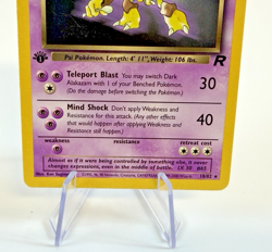 1999-2000 Pokemon Dark Alakazam 18/82 LP Non-Holo 1st Edition - Image 3